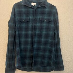 Sonoma Blue Plaid Button-Up Shirt